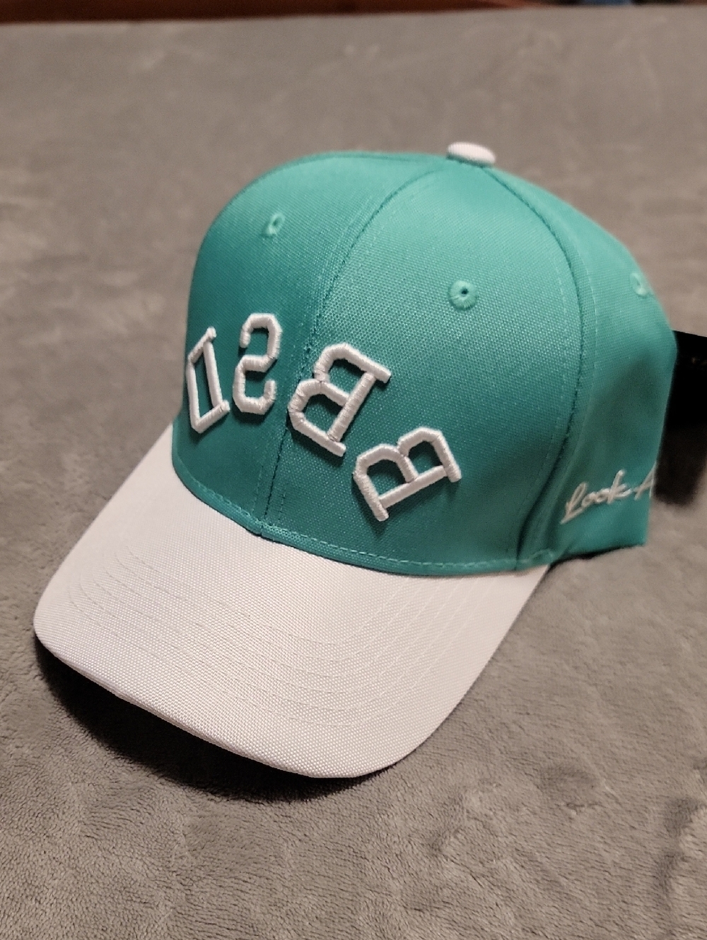 NWT Invicta Reversed Embroidered BBSD Turquoise White 6 Panel Baseball Hat Cap